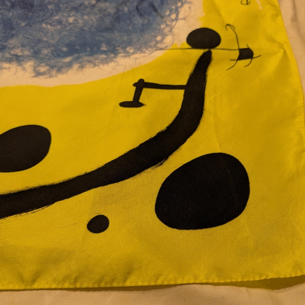 Joan Miro Silk Square Scarf 1967 - Picture 9 of 12